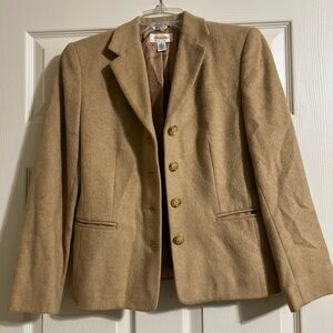 Talbots Petite Vintage Real Camel Hair Women’s Tan Blazer- Sz 2